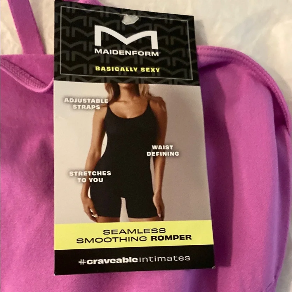 Maidenform Purple Seamless Romper Shaper XL